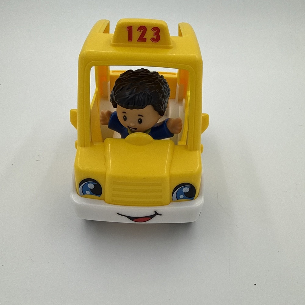 ~Fisher Price Little People~ FPLP Yellow Taxi Cab Car and Taxi Driver Figure